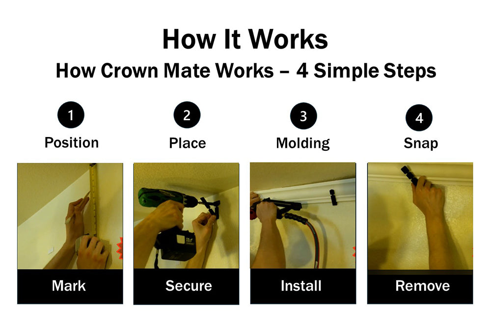 Crown Mate Hanger - One-Person Crown Molding Installation Tool (8-Pack)
