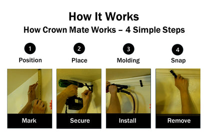 Crown Mate Hanger - One-Person Crown Molding Installation Tool (8-Pack)